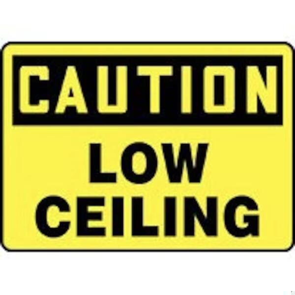 Accuform BILINGUAL OSHA CAUTION SAFETY SIGN LOW MADC844VA - main